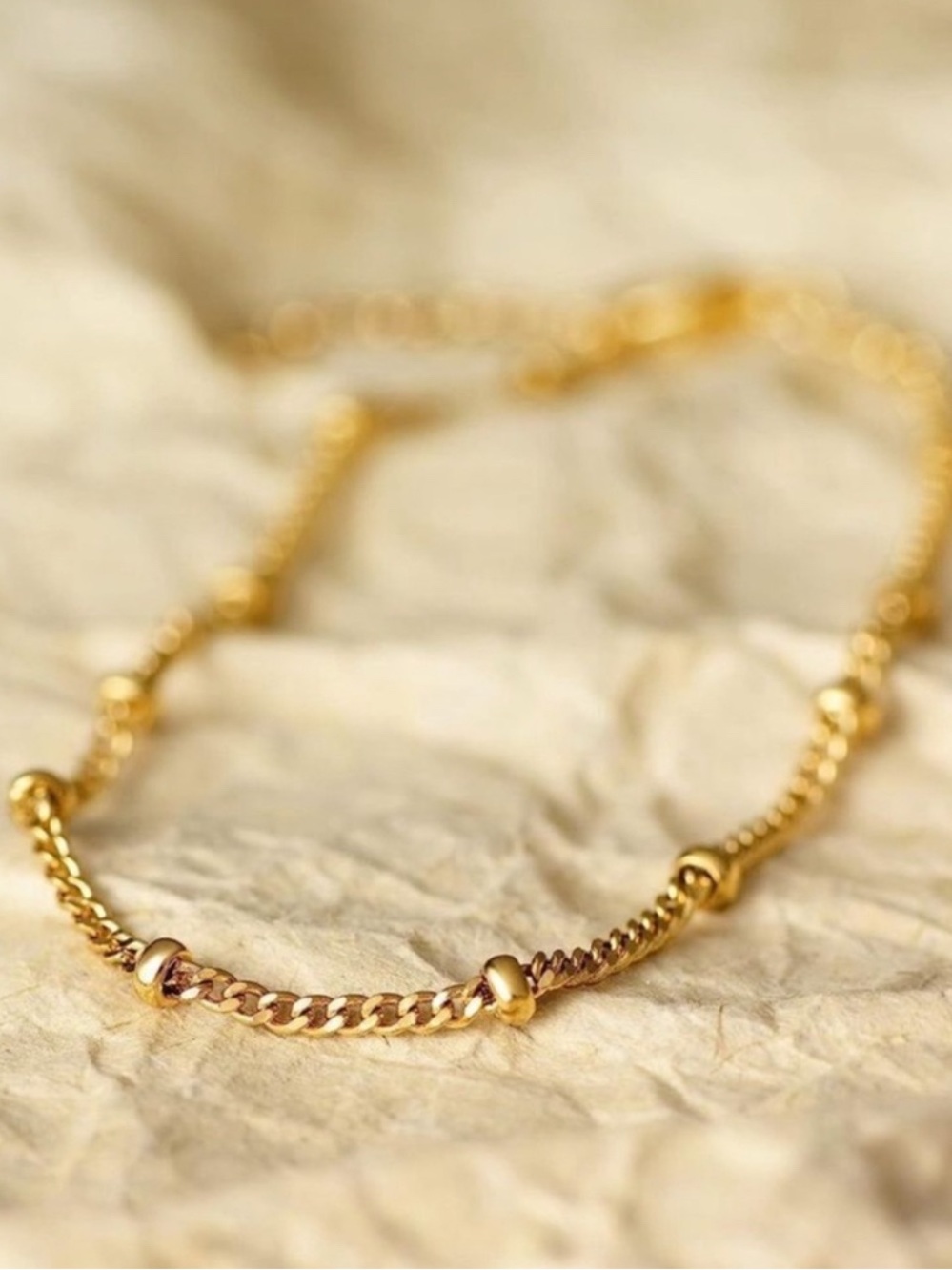 18k Gold Plated Beaded Bracelet